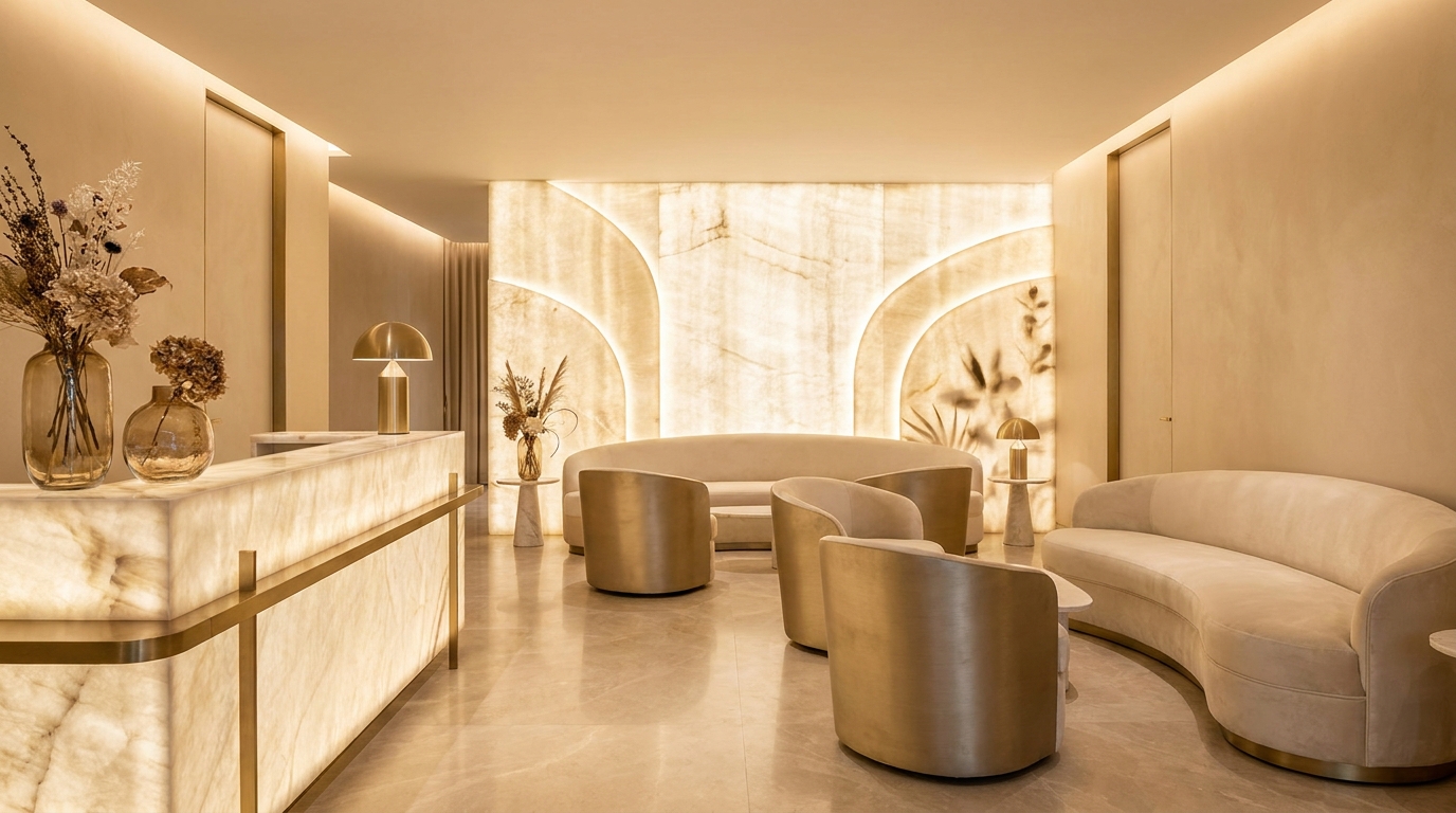 Elegant aesthetic clinic reception