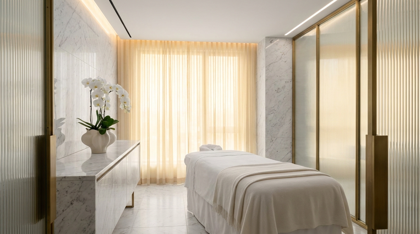 Luxury medspa treatment room
